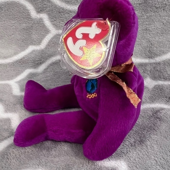 Ty Beanie Babies Millennium Plush Toy Bear Retired Birthday January 1, 1999 - Picture 8 of 10